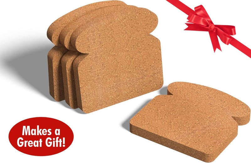 ELIKAI Cork Coasters for Drinks - Funny Coasters for Coffee Table, Absorbent Cork Coaster Set with Holder, Heat-Resistant Hot Pads for Kitchen, Ideal Housewarming and Birthday Gift, Set of 4 - Image 2