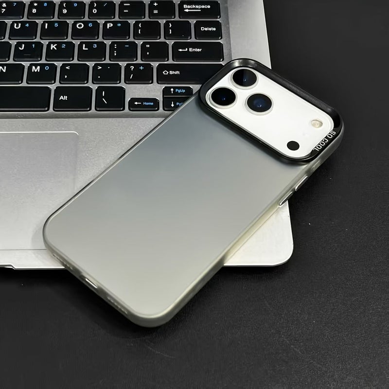 Matte Black Acrylic Phone Case for iPhone 15 Pro Max Drop Protection Minimalist Design - Image 5