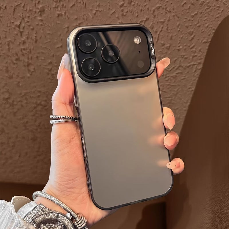 Matte Black Acrylic Phone Case for iPhone 15 Pro Max Drop Protection Minimalist Design - Image 2