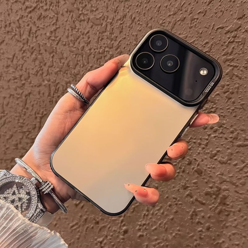 Matte Black Acrylic Phone Case for iPhone 15 Pro Max Drop Protection Minimalist Design - Image 1