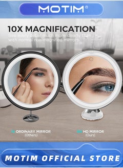 Upgraded 10x Makeup Mirror with Touch Control Magnifying Mirror with Lights for Home, Bathroom and Travel - pzsku/Z443C96634992854A0623Z/45/_/1740379536/b3ccaebf-5bed-4857-b371-62c55e946286