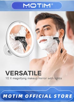Motim Upgraded 10x Makeup Mirror with Touch Control Magnifying Mirror with Lights for Home, Bathroom and Travel  - Image 5