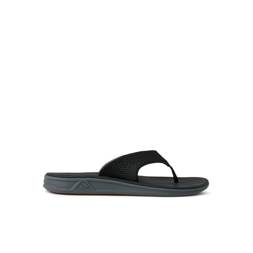 Reef Rover Mens Flip Flop, Supportive & Ultra Soft Footbed, Durable Non Marking Outsole, Black, 8 - Image 5