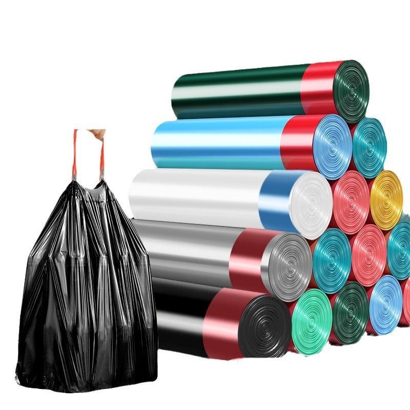 Drawstring Garbage Bag Thickeneded And Enlarged Drawstring Large Roll Plastic Bag Office Kitchen Household Garbage Bag Starting From One Piece - Image 1