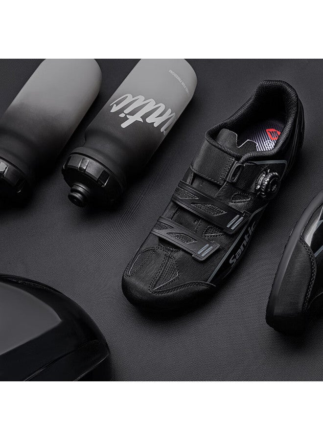 Sendik Sen Di Ke All-terrain Non-locking Cycling Shoes, Bicycle Unlocked Casual Road Shoes For Men Black, Size 43 - Image 2