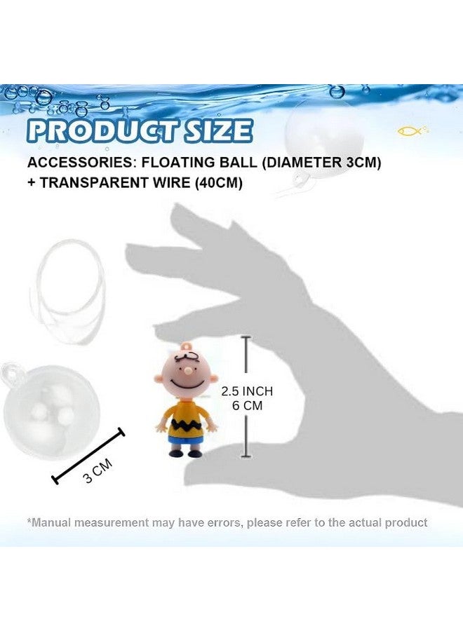 VAYINATO 1 Pcs Floating Charlie Brown Toy Fish Tank Attractive Cute Miniature Decoration For Aquarium,Home Office Desktop Cake Topper Gifts By Petzlifeworld - Image 2