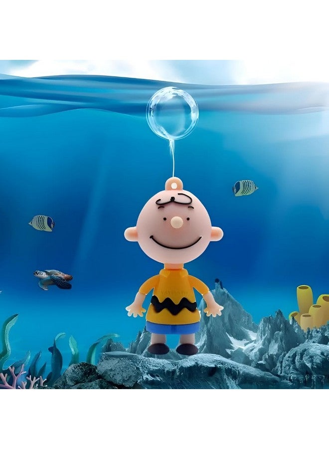 VAYINATO 1 Pcs Floating Charlie Brown Toy Fish Tank Attractive Cute Miniature Decoration For Aquarium,Home Office Desktop Cake Topper Gifts By Petzlifeworld - Image 1