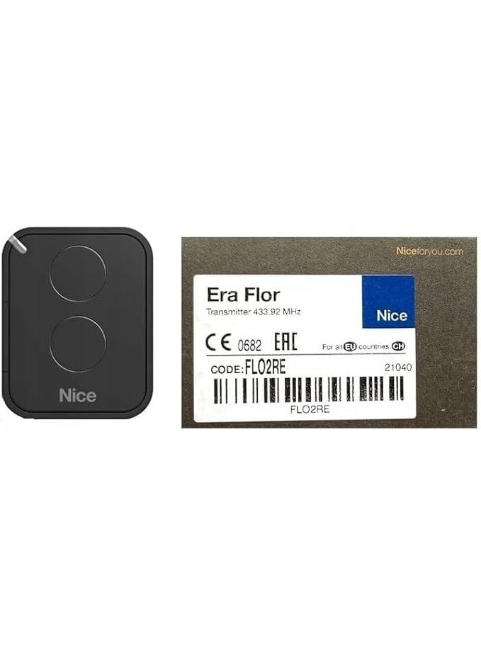 نايس جهاز تحكم عن بعد لفتح باب المرآب من نوع Nice Motor (Flo2re) - تردد التشغيل 433.92 ميجاهرتز - Image 2