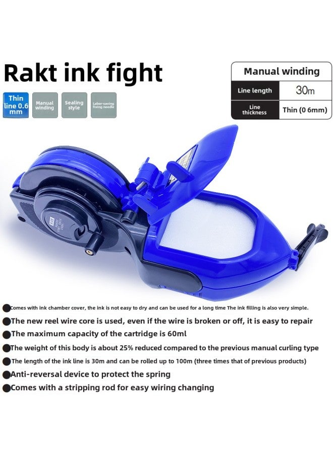 TAJIMA TAJIMA Ink Bucket Automatic Take-up Scriber 15 20 30 Meters Woodworking Hand Crank Ink Bucket Scriber Wholesale-Model:Ink Bucket With Thin Wire 40m  - Image 5