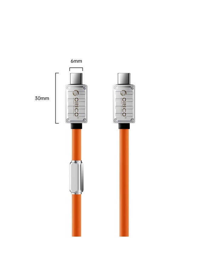 Orico 240W full-function Type-C data cable, dual-head mobile phone charging cable, 8K high-definition screen projection, 40Gbps transmission for lPhone 15/15 Pro/15 Plus/15 Pro Max, MacBook Pro, Samsung Galaxy S22/S10, Pixel, LG - Image 2