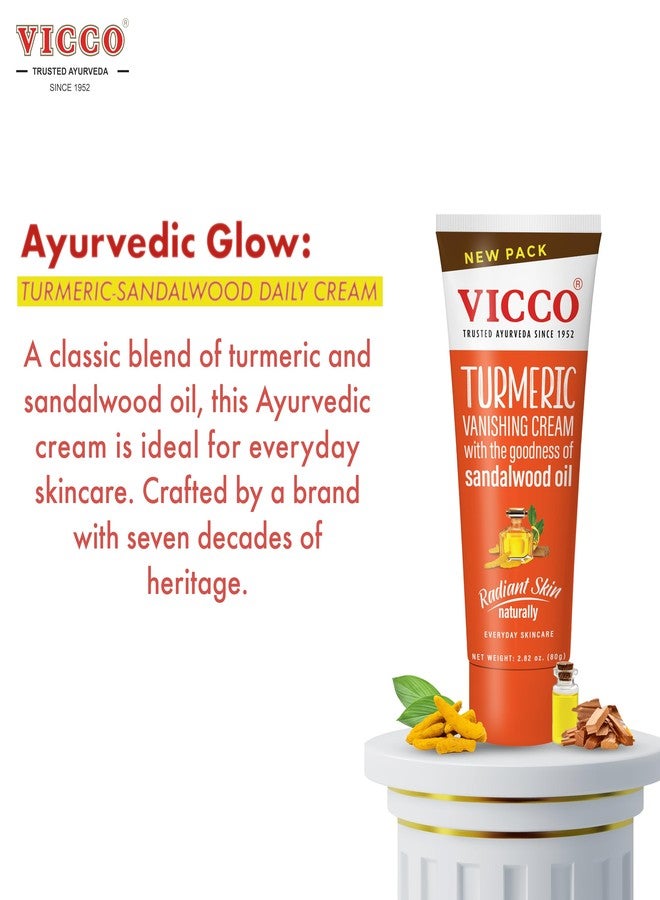 فيكو كريم فيكو المخفي بالكركم وزيت خشب الصندل من فيكو - 70 عامًا من إرث الأيورفيدا، مع الكركم للعناية اليومية بالبشرة، تركيبة خفيفة الوزن، نباتي، طبيعي 100% - 2.82 أونصة (عبوة من 3 قطع) - Image 4