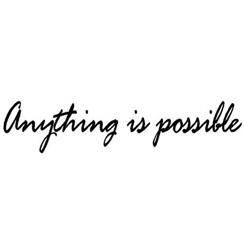 VWAQ Anything is Possible Vinyl Wall Decal Inspirational Quote Wall Art Sticker - Image 3