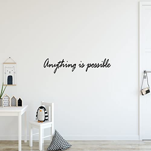 VWAQ Anything is Possible Vinyl Wall Decal Inspirational Quote Wall Art Sticker - Image 2