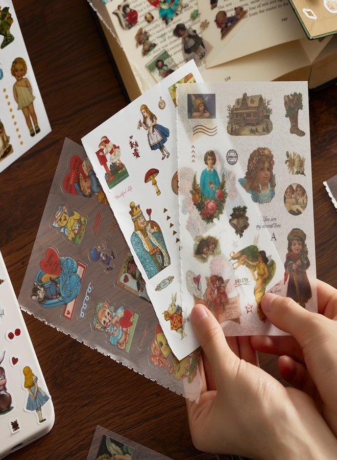 DEOXY Pack of 4 Vintage Aesthetic Stickers - Glow in The Dark, 3D Envelope Seal Decorations (Sent 1 Any Design) - Image 5