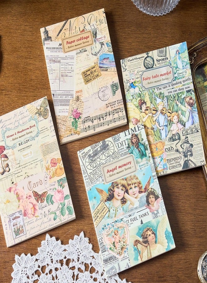 DEOXY Pack of 4 Vintage Aesthetic Stickers - Glow in The Dark, 3D Envelope Seal Decorations (Sent 1 Any Design) - Image 1