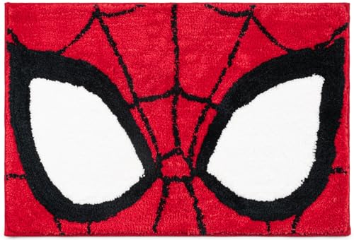 Jay Franco Marvel Spiderman Kids Bath Rug Soft NonSlip Machine Washable Red Bathroom Mat 20 x 30 - Image 1