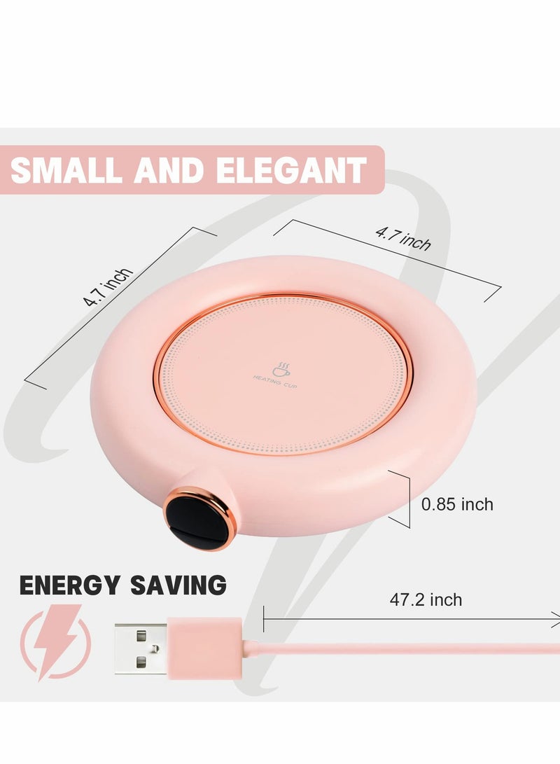 Excefore Coffee Mug Warmer, Electric Warmer for Desk with Automatic Temperature Control Heating Coffee, Beverage, Milk, Tea and Hot Chocolate(Pink) - Image 4