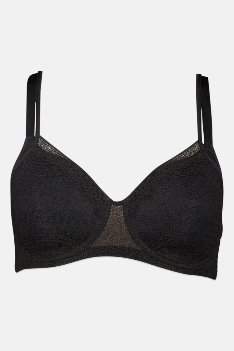 TRIUMPH Women Textured Padded Bra, Black  - Image 1