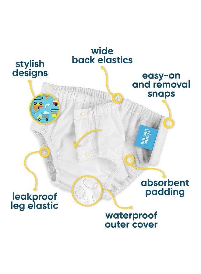Charlie Banana Reusable Potty Training Underwear with Snaps, Designed to minimize Accidents, Cotton Bliss, Size XL (28-41 lbs) - Image 2
