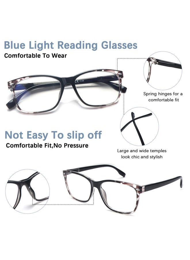 CLASAGA Progressive Multifocus Reading Glasses for Women, Pattern Print Blue Light Block Stylish Ladies Computer Readers (pattern design-6, 1.0, x) - Image 5