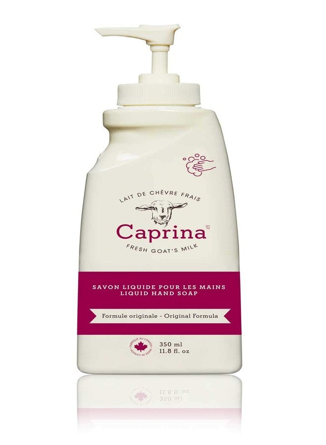 Caprina by Canus Liquid Hand Soap Pump, With Fresh Canadian Goat Milk Soften and Soothe Skin Moisturizing Vitamin A B2 B3 Formula 11.8 ounces, Red, Original, 70.8 Ounce (Pack of 6)
