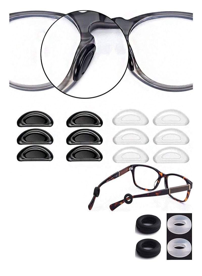 ULHYC Ear Clip Holder for Glasses Nose Pad Silicone Anti-Slip Glasses Glasses Temple Tip Sleeve Holder Extender for Adult And Children Glasses Sunglasses, 14 Pairs  - Image 2
