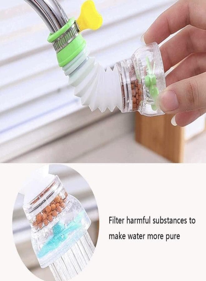 QEXLE Kitchen Tap Extension Flexible Anti Splash Water Saving Movable Sink Faucet Expandable Water Tap Filter Shower Head Rotatable Nozzle Adapter Tap Extender Kitchen Sink (PACK OF 3) - Image 3