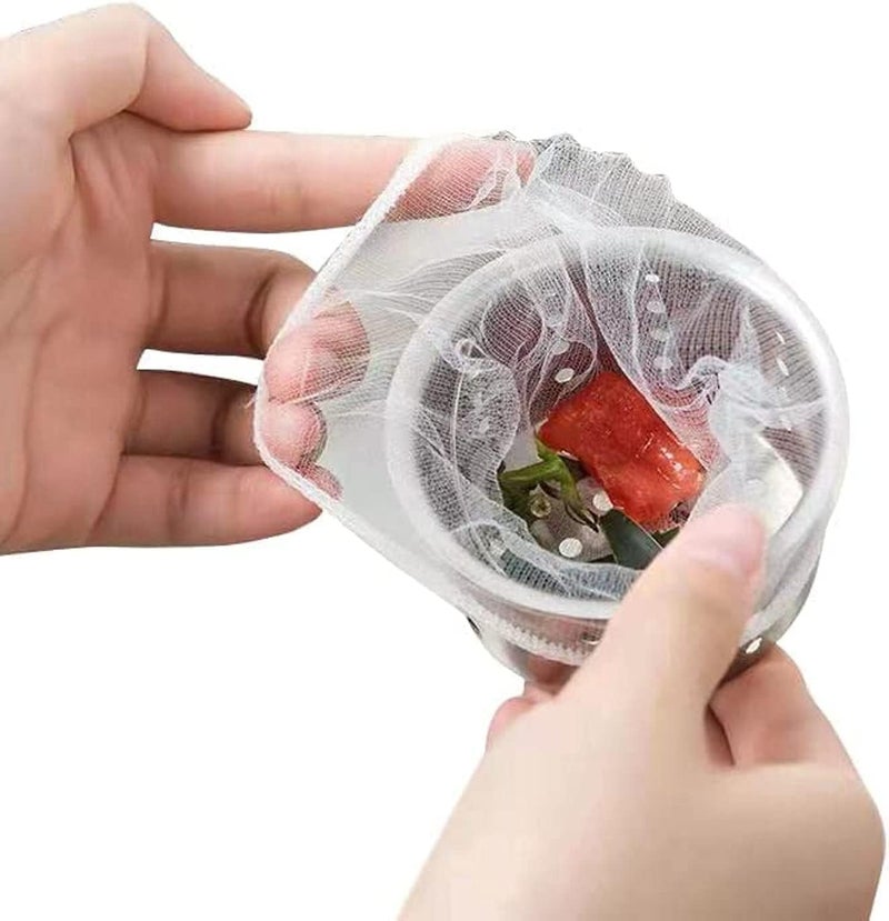 SHOWAY 200PCS Kitchen Sink Strainer Mesh Bag, Disposable Mesh Sink Filters, 200 PCS Disposable Mesh Sink Strainer Bags for Collecting Kitchen Food Waste Leftover Garbage, white, KITFILTER02-200P - Image 1