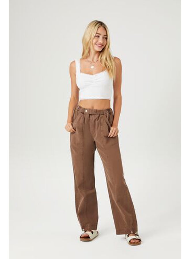 Straight-Leg Cotton Pants