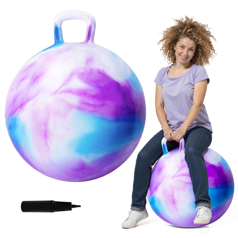 ZOOJOY 28In Hopper Ball for Adults Clodus Bouncy Ball with Handle Sit On Hippity Hop with Air Pump Active Play for Family Activities IndoorOutdoor Sports - Image 3