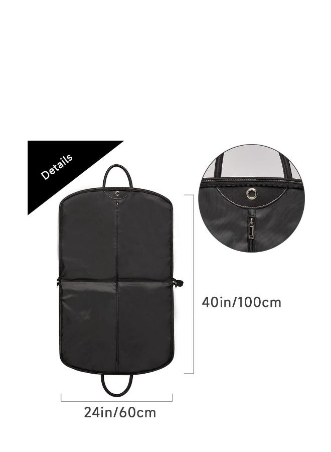 40" Garment Bag, Business Travel-Suit-Bag, Durable Oxford Fabric Travel Business Carry on Suit Bag, Portable Suit Carrier, Waterproof-Hanging Garment Bags for Coats Hanging Clothes Dress - Image 3