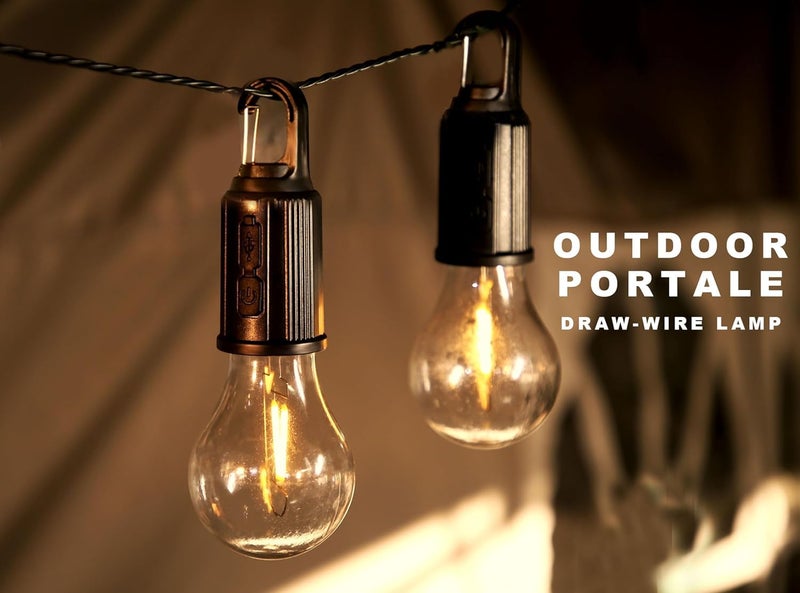 kunya KUNYA Portable Rechargeable Camping Hanging Bulb with 3 Modes Tent Lamp Decorative Tent Lamp for Camping Hiking Backpacking Emergency Outage Batteries not Included  - Image 5