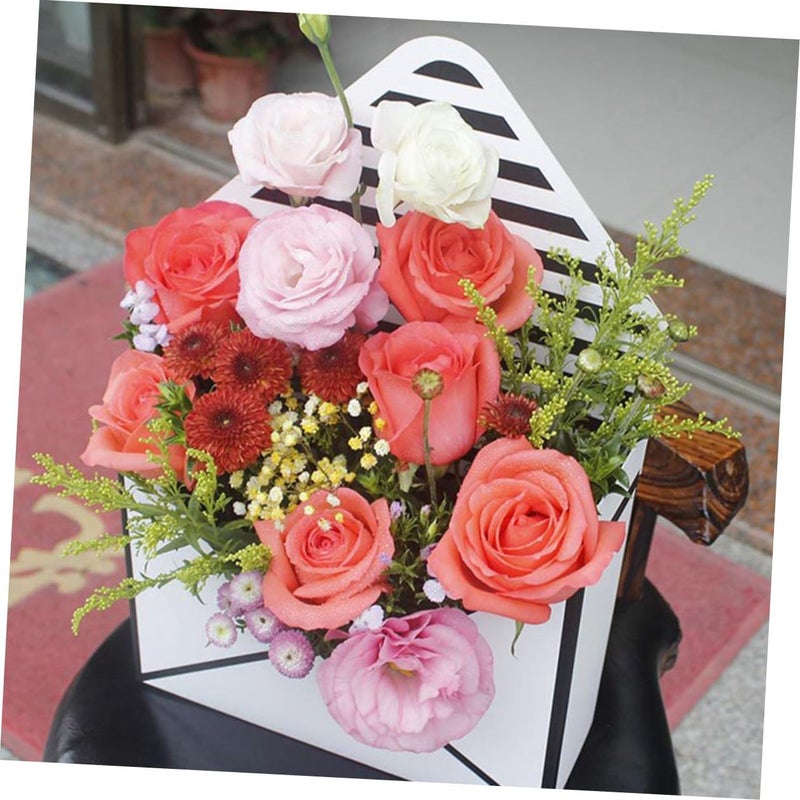 NULYLU 5pcs Envelope Flower Boxes Paperboard Bouquet Wrapping Boxes Mixed Styles Floral Packaging for Flower Shop Display and Present Storage Style - Image 5