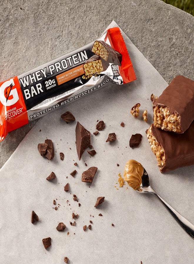 Gatorade Whey Protein Recover Bars, Peanut Butter Chocolate, 2.8 ounce bars (Pack of 12) - Image 5