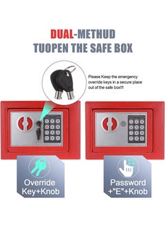 Arabest Security Safe - Digital Safe Electronic Steel Lock Box with Keypad to Protect Money, Jewelry, Passports for Home, Business or Travel Red  - Image 4