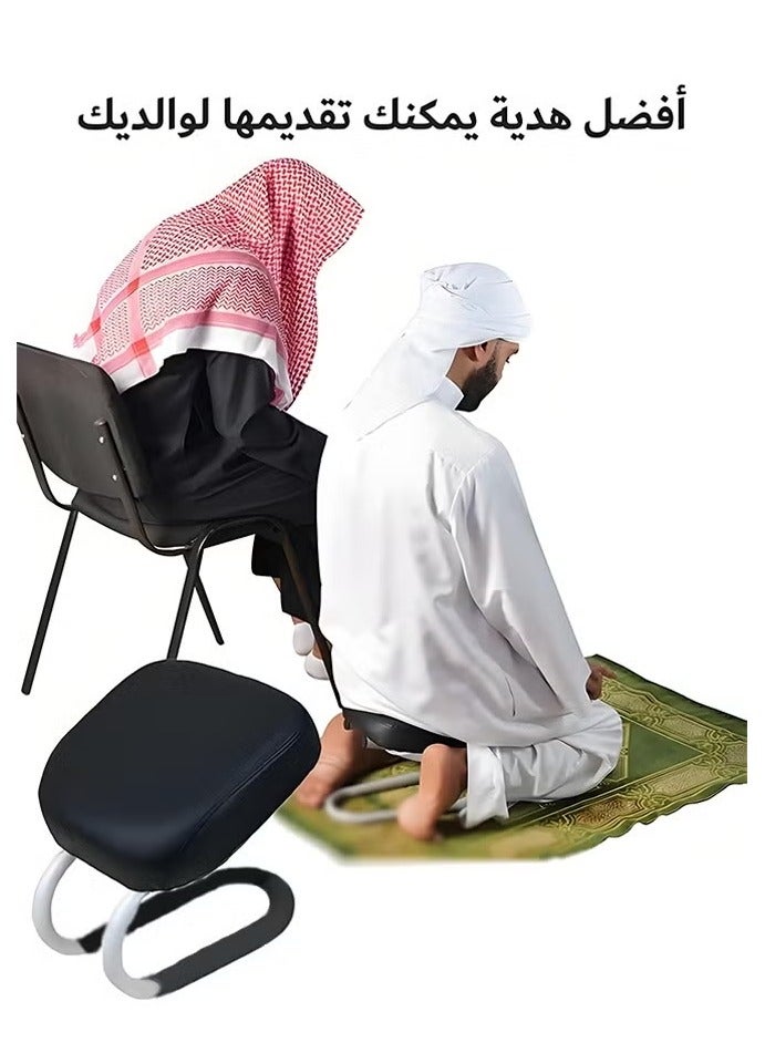 سيلاديفو كرسي الصلاة الكبير هو كرسي صلاة للمسلمين - الراحة والدعم أثناء الصلاة ، مقعد جلدي منجد مصنوع يدويا ، تصميم مريح ، وضعية صلاة مريحة ، كرسي صلاة تأمل يقظة صلاة ركوع كرسي سجود مع غطاء غير قابل للانزلاق - Image 3