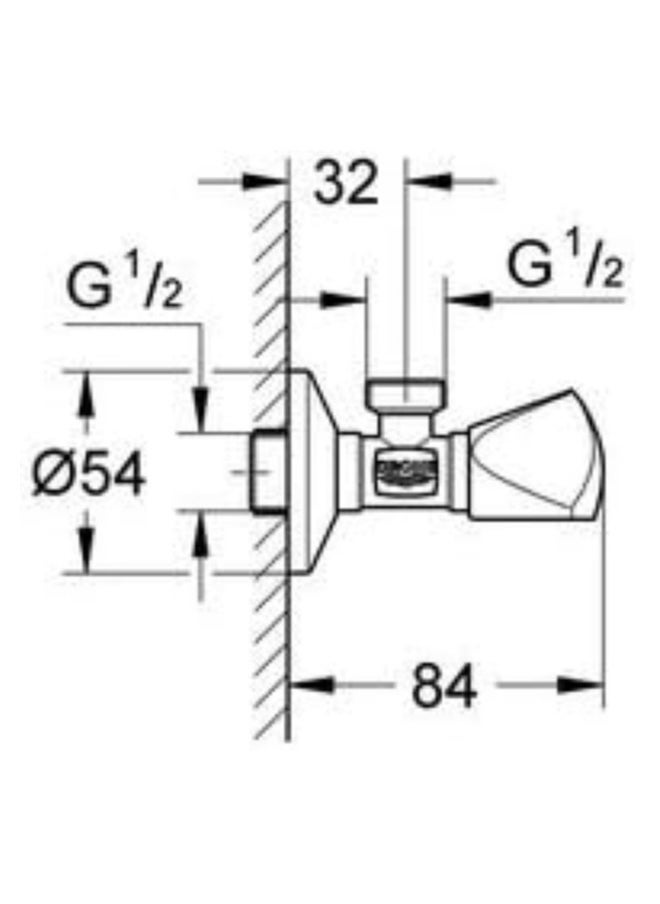 Grohe - The Grohe half-inch angle valve is supported by advanced technology, made of durable and strong materials, and is ideal for its smooth working mechanism. - Image 1