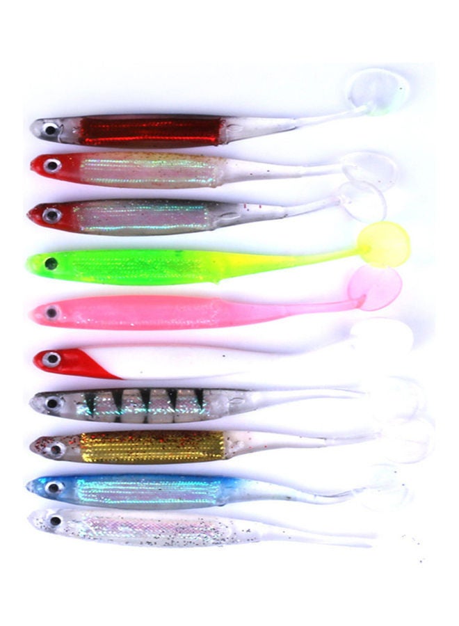 نيبمينينت طعم صناعي لصيد الأسماك على شكل دودة لينة برأس متحرك من السيليكون المطاطي 20 x 10 20سم - Image 2