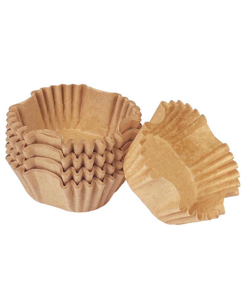 qiqee 500pcs Natural Square Cupcake Liners Muffin Linner No Smell, Food Grade Brown Baking Cupsï¼ˆStandard Sizeï¼‰ - Image 4
