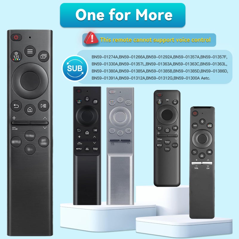 Replacement Remote for Samsung Smart TV – Universal Control for Frame, QLED, Neo QLED, OLED, UHD 4K/8K, Q60 Q70 Q80 AU8000 BU8000 CU8000 – BN59-01385A/BN59-01385B with Netflix & Prime Buttons - Image 3