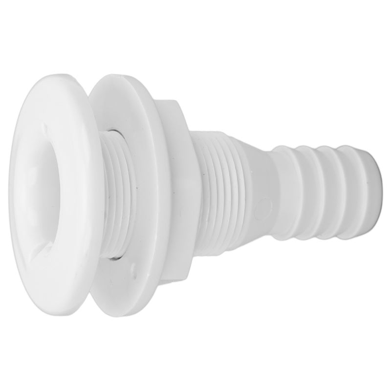 Thru Hull Fitting: White ABS Plastic, Impact Resistant - Easy Installation, Boat Accessory for Onboard Marine Plumbing Systems - Image 3