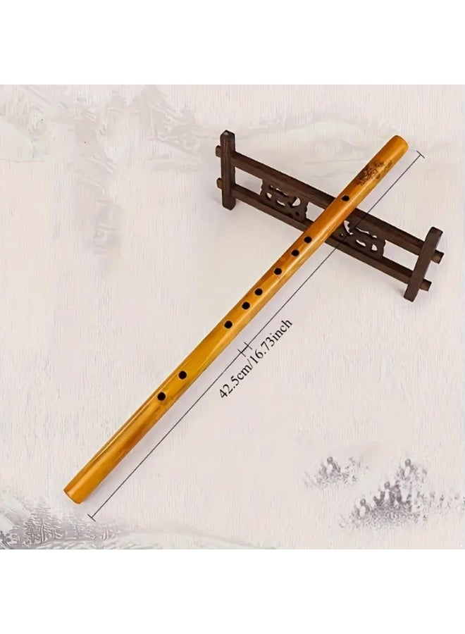 Generic Bamboo Clarinet Musical Instrument 1Pc - Traditional Chinese Six-Hole Vertical Flute 