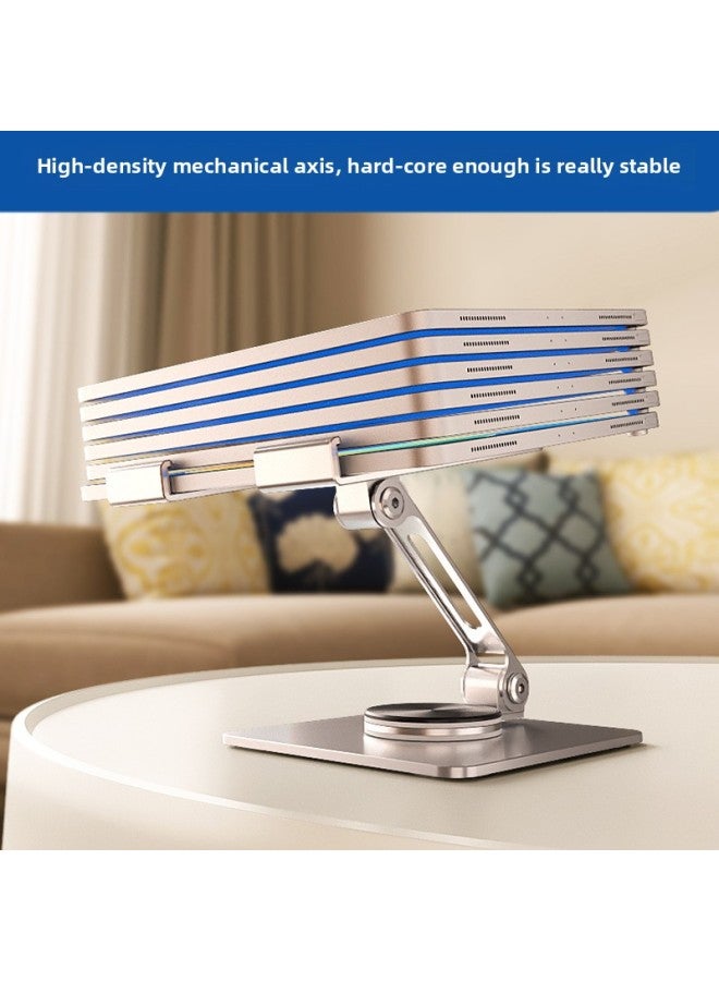 Tablet Stand 360 ° Rotating Desktop Metal Folding Mobile Phone Stand For IPad Cross-border-Color:Grey -360 ° Rotation * Carbon Steel Alloy-Applicable Dimensions:4-13 Inches - Image 4