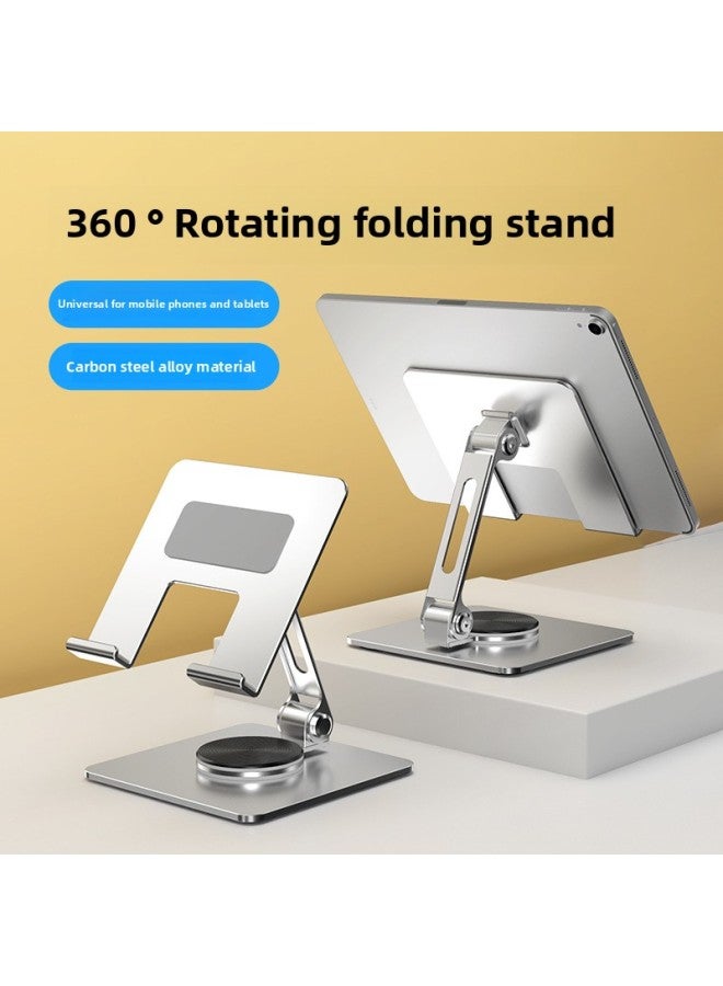 Tablet Stand 360 ° Rotating Desktop Metal Folding Mobile Phone Stand For IPad Cross-border-Color:Grey -360 ° Rotation * Carbon Steel Alloy-Applicable Dimensions:4-13 Inches - Image 2