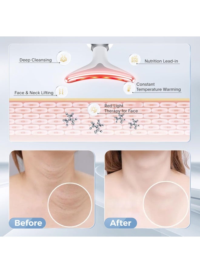 DubaiGallery LED Neck & Face Skin Tightening Device – Red Light Therapy Massager for Wrinkle Removal, Lifting, Firming & Jawline Sculpting – Anti-Aging Beauty Tool for Women & Men - Image 4