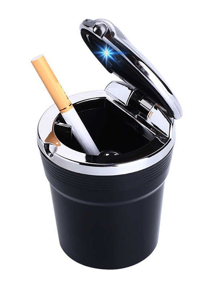Car Ashtray, Portable Ashtray for Car, Mini Car Trash Can, with LED Light, for car- Outdoor Travel, Home Use (Color BLack) - Image 4