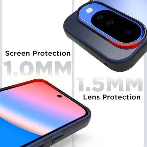 RIGGEAR Shockproof Clear Hybrid Armor Back Cover Case for Google Pixel 10 / Pixel 10 Pro (Clear-Black Bumper and Transparent PC) - Image 4