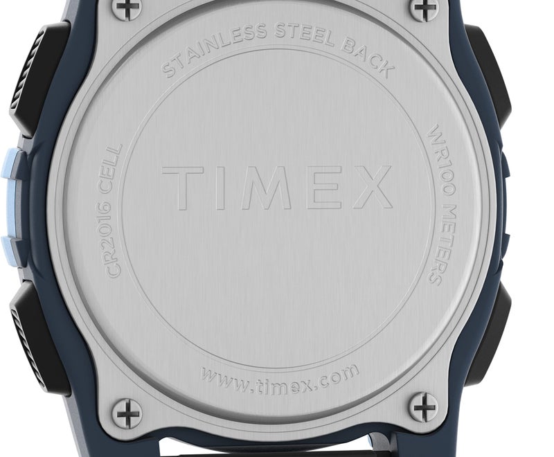 Timex Unisex Expedition CAT Midsize 33mm Watch - Black Strap Digital Dial Blue Case - Image 4