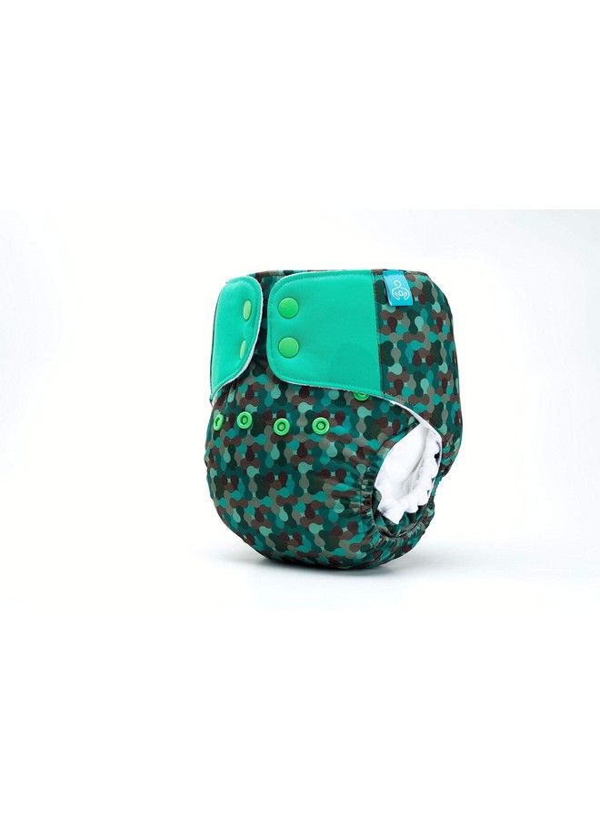 Bumberry Baby Cloth Diaper Waterproof Reusable Adjustable Pocket Diaper 2.0 With Leg Gusset Wet Free Lining & 2 Extra Long Cotton Inserts(6 36 Months Camo) - Image 4