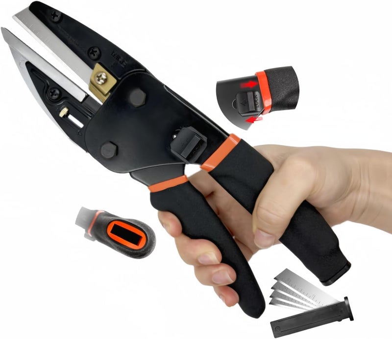 Divik Divik Multipurpose Cutting Tool for Soft Pipe Fiber Wood Iron Wire Box Paper Cutting Tool 3 Replacement Blades for Industry and Home Use Scissors with Enhanced Safety 1Pcs - Image 1